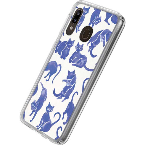 Cat Coq Blue Cats Galaxy A20 Clear Case